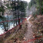 traseu spre cheile orzei pe langa lacul scropoasa