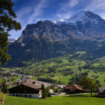 Grindelwald and Wetterhorn Mountain